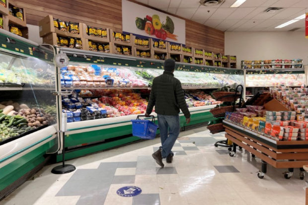 A man shops at North Mart grocery in Canada