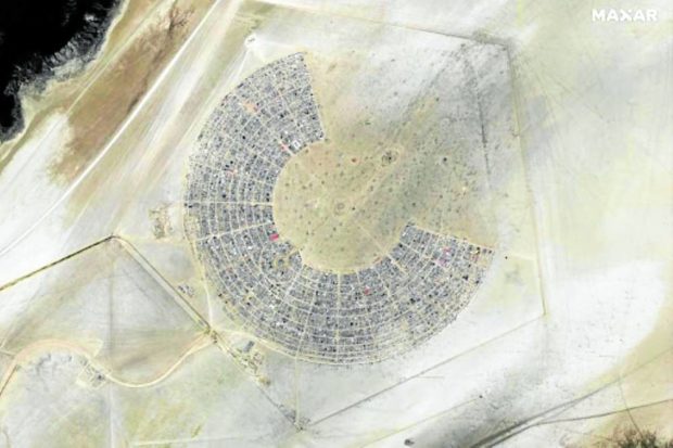 A satellite view of Burning Man 2022, coming back strong after the COVID-19 pandemic — REUTERS