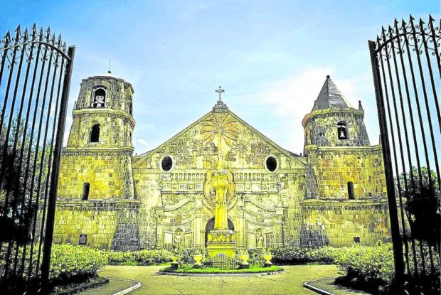 The Miag-ao Church of Iloilo boasts of tropical motiffs on its facade.