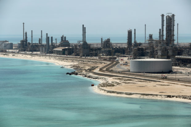 Saudi Aramco's oil refinery and oil termina in Saudi Arabia
