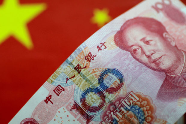 Chinese yuan note