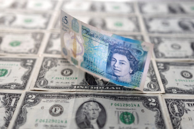 British pound on U.S. dollar banknotes