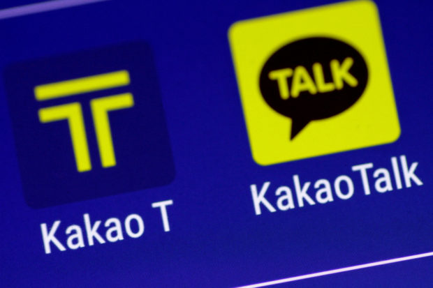 Kakao messaging application and Kakao T taxi booking app