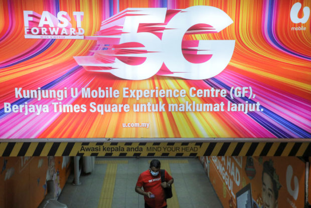An ad of 5G network by U Mobile carrier