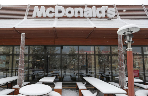  a closed McDonald's restaurant in Kazakhstan
