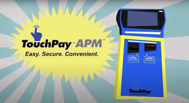 TouchPay title screen. STORY: TouchPay creator MEPS wins patent infringement case vs BTI