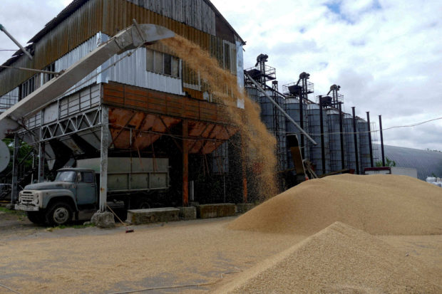 A grain terminal in Ukraine