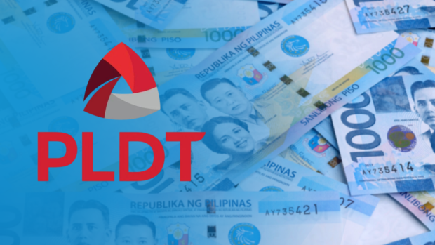 PLDT logo over 1,000-peso bills. STORY: PLDT out to nip US legal battle in the bud