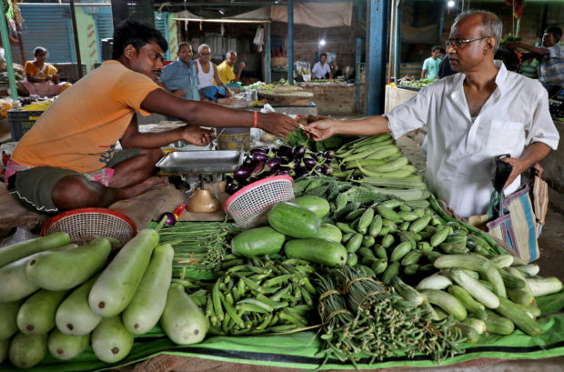 Vegetable stall at a market in Kolkata