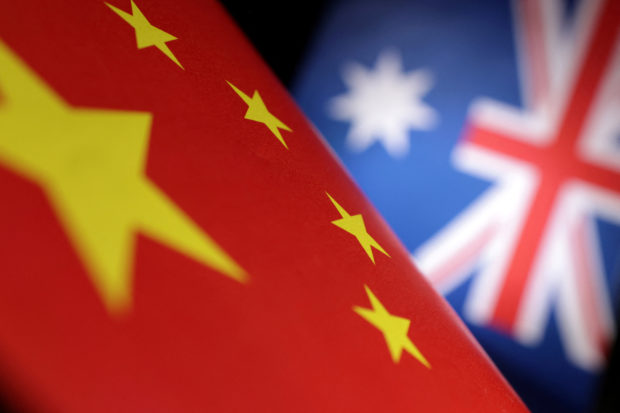 Chines and Australian flags