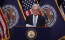 Fed Chair Jerome Powell holds news conference after the Fed raised interest rates