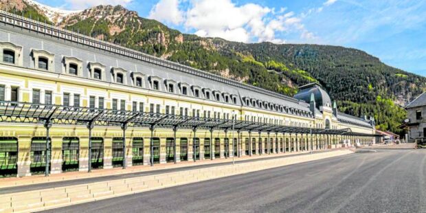 Canfranc Station, which was forced to close in 1970 after a derailment, has recently been reopened as a luxurious hotel.