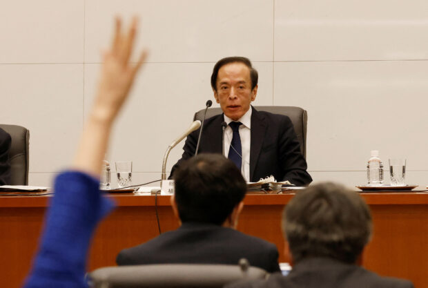 Bank of Japan Governor Kazuo Ueda at a news conference in Tokyo
