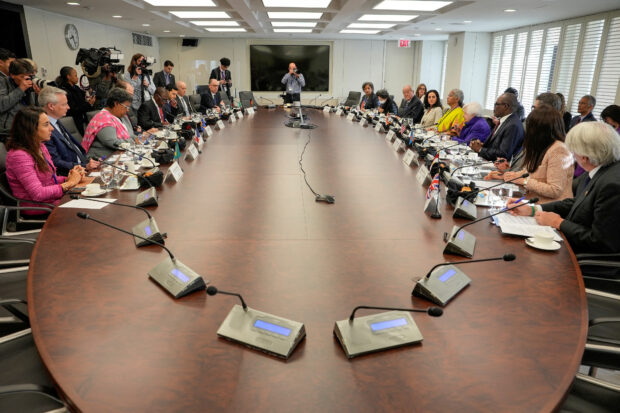 U.S. Treasury Secretary Janet Yellen meets with finance ministers