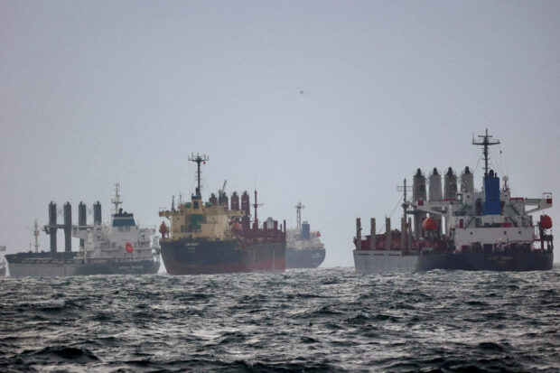 Vessels await inspection under the Black Sea Grain Initiative