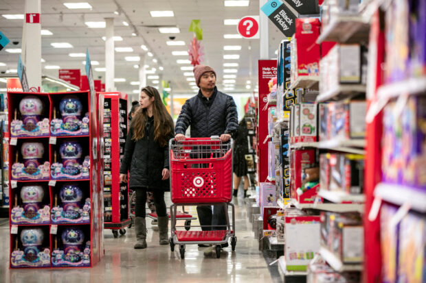 People shop at a Target store in Chicago,