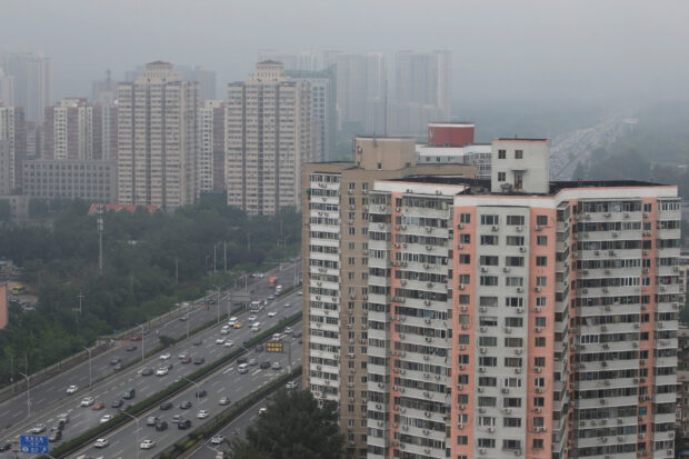 Residential buildings along Fourth Ring Road in Beijing