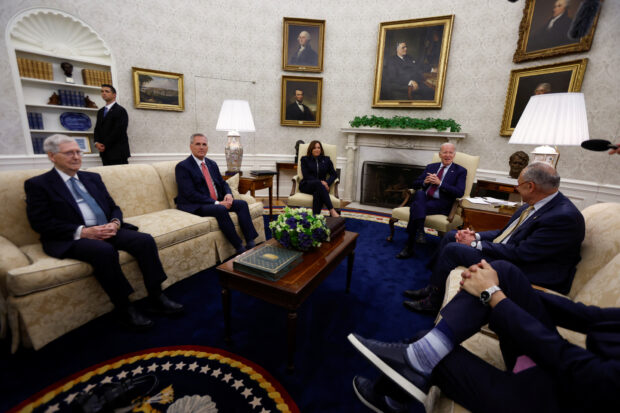 US President Joe Biden in debt ceiling meeting