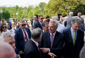 U.S. House Speaker Kevin McCarthy with colleagues