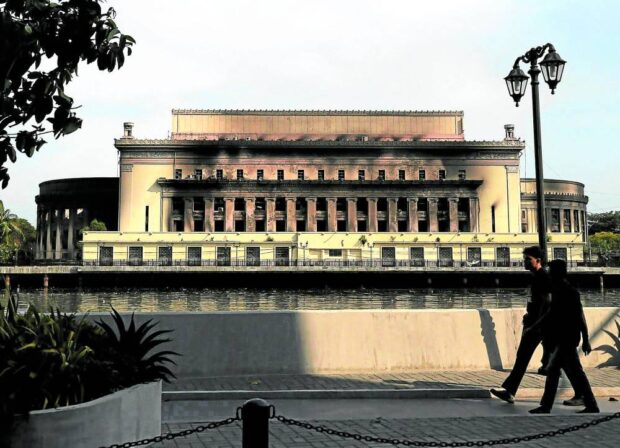 PAINFUL LOSS The gutted Manila Central Post office building in Liwasang Bonifacio, Manila. —RICHARD A. REYES