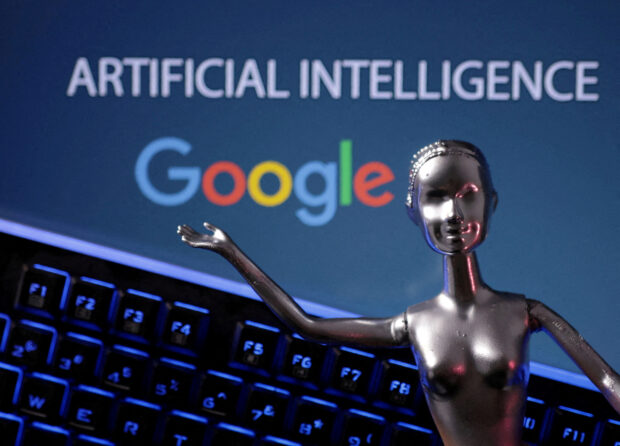 Google logo and AI
