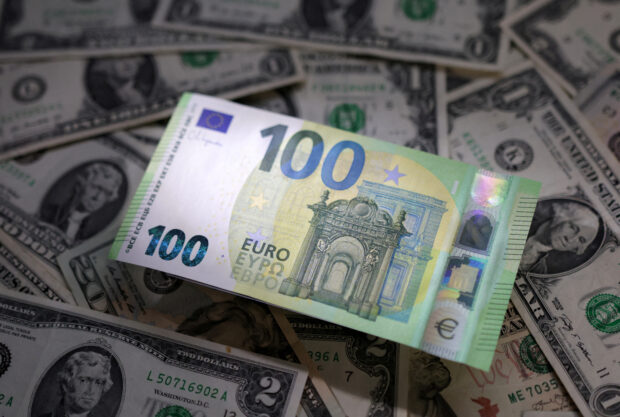 Euro and U.S. dollar banknotes