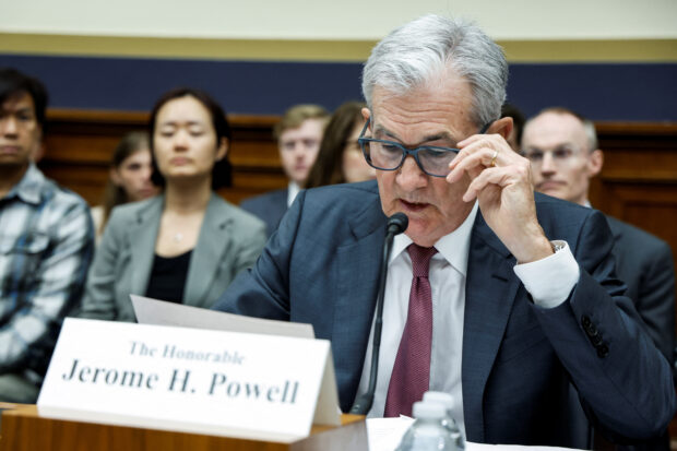 Fed Chair Jerome Powell testifies before a House financial services committee hearing