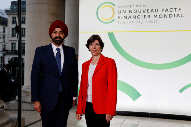 World Bank President Ajay Banga and French Foreign Minister Catherine Colonna