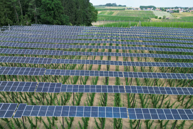 Solar panels in Au , Germany