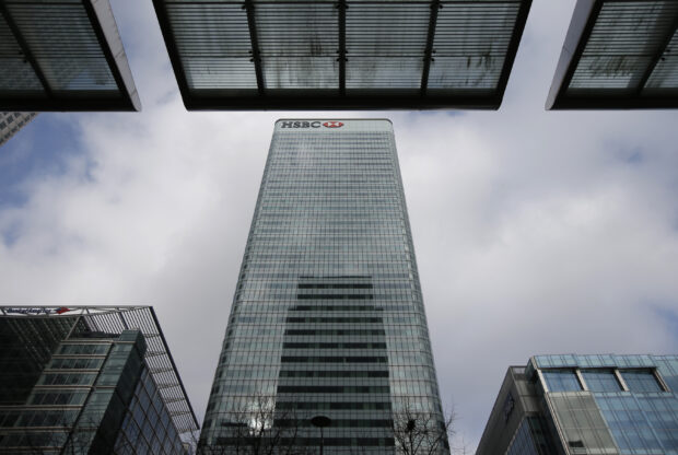 HSBC headquarters in the Canary Wharf financial district