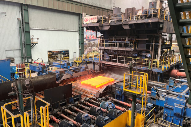 Steel billet on a medium plate production line in Hubei, China