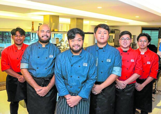 AMAH TEAM From lef t: Carlo Dalao, Gab Escalambre II, Jose Villareal (founder and head chef), Dan Lee, Andre Chuaand Christian Queddeng —CONTRIBUTED PHOTO S
