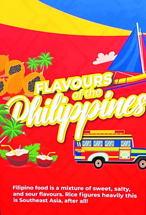 PINOY FLAVORS (Left) Poster promoting the Food Trek in the Lion City —Photo from Philippine embassy in Singapore.
