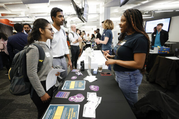 Students at the Startup Student Connection job fair in Atlanta