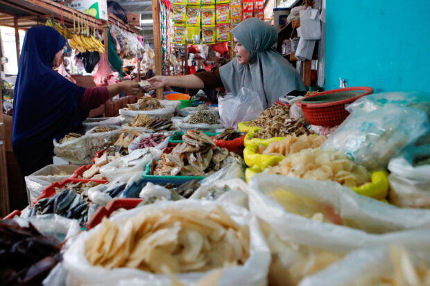 A traditional market in Jakarta