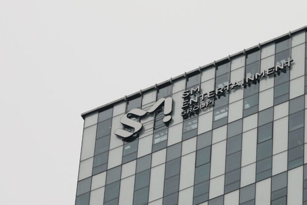 SM Entertainment logo at its building in Seoul