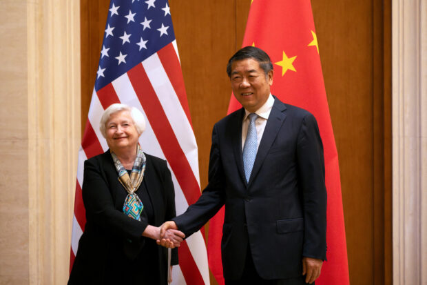 U.S. Treasury Secretary Janet Yellen and Chinese Vice Premier He Lifeng