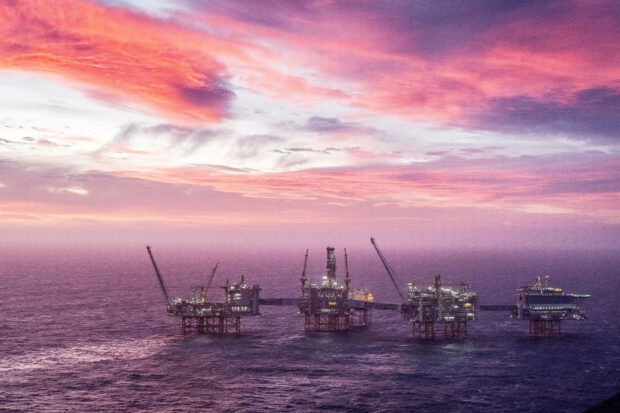Oil field in the North Sea