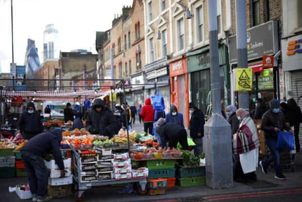 Market stalls in east London