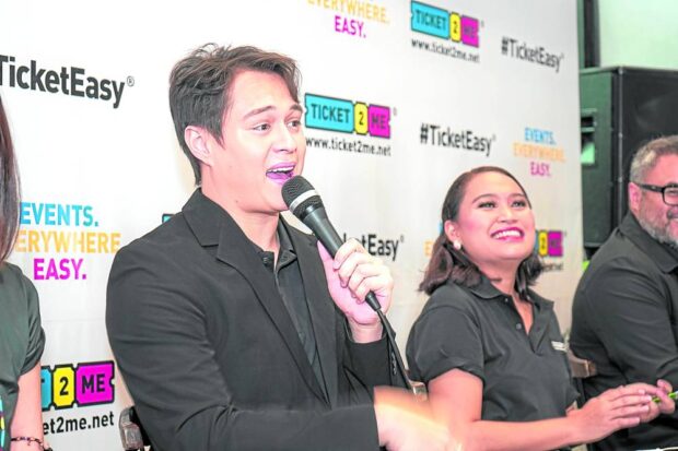 C-SUITE DEBUT Enrique Gil and Ticket2Me CEO Julie Bautista in a press conference that introduced the actor as Ticket2Me’s new investor and chief marketing officer —Contributed photo