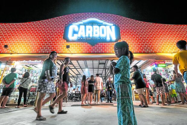 FOOD DESTINATION  In front of Freedom Park is an open-air hawker’s center called The Barracks that offers a variety of Cebuano dishes including Cebu’s famed lechon (roasted pig). 
