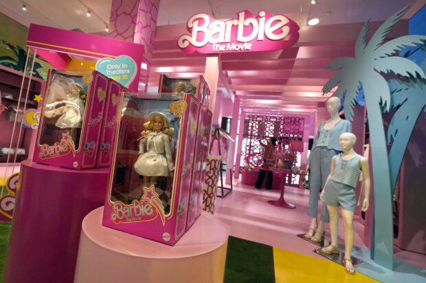 Barbie merchandise displayed at Bloomingdale's in New York