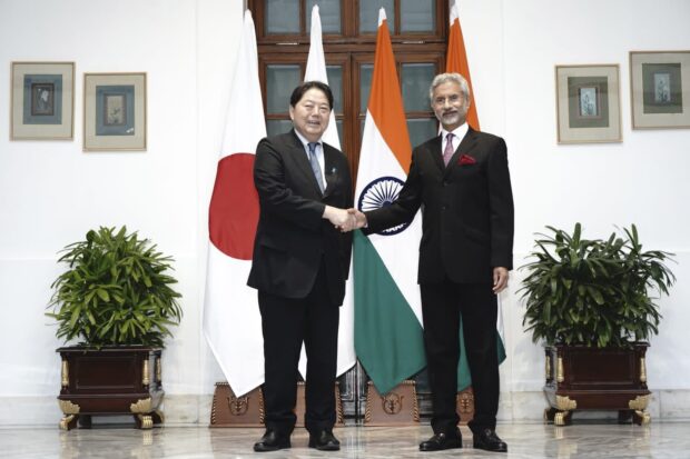Indian Foreign Minister S. Jaishankar and his Japanese counterpart, Yoshimasa Hayashi