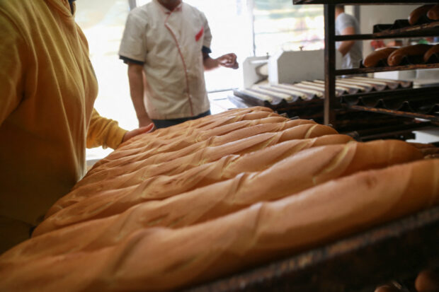Baguettes in a Tunis bakery