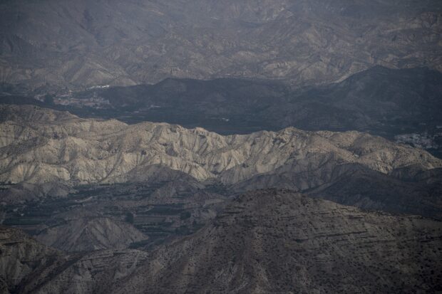 Aerial view of the 'Tabernas desert'