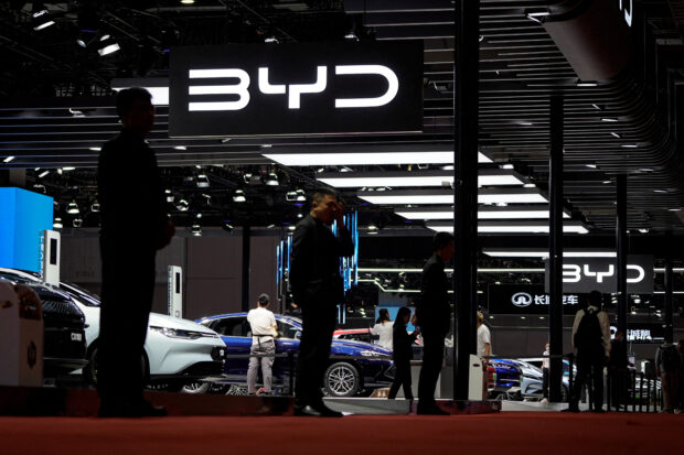 BYD booth at the Auto Shanghai show