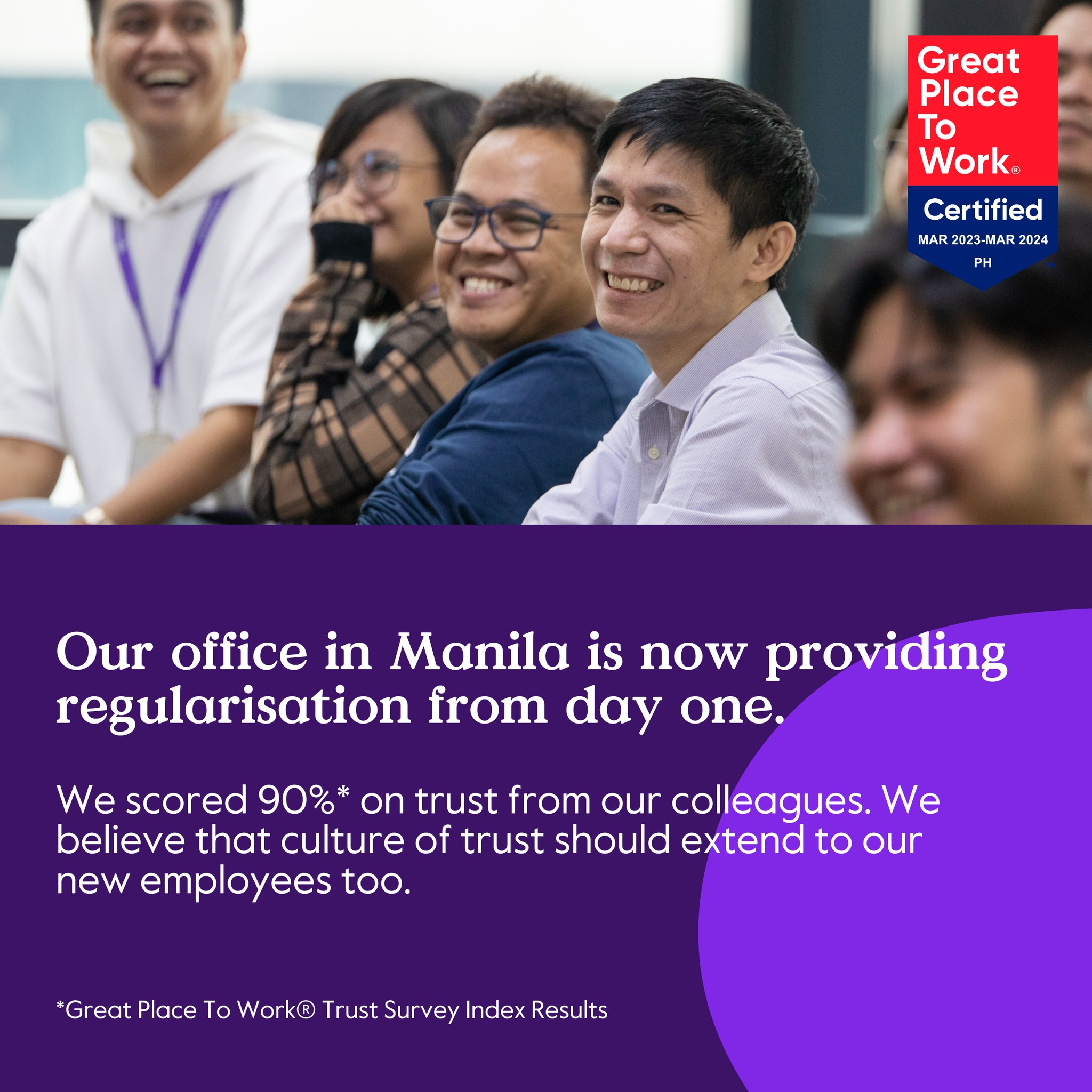 Regularization on Day 1 for all new hires