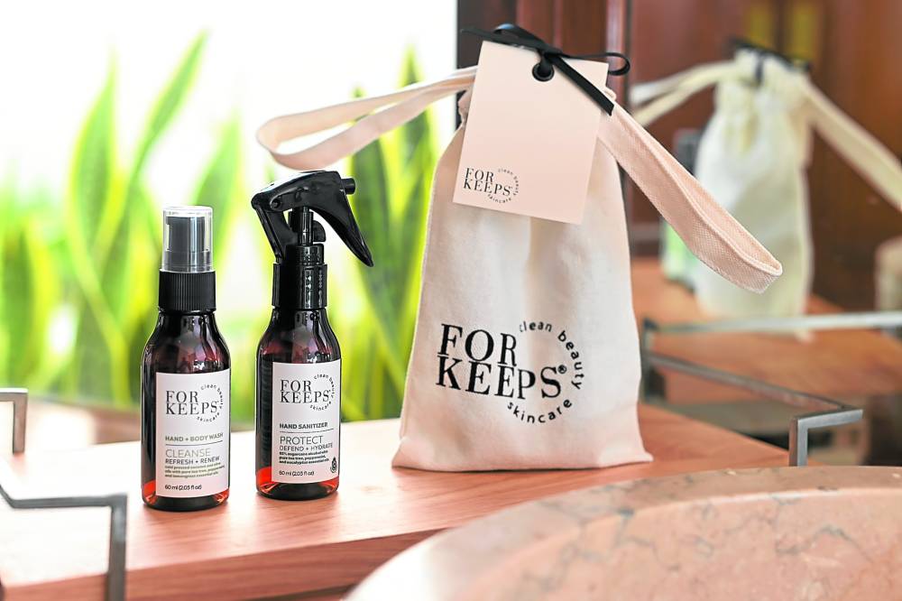 BY POPULAR DEMAND The For Keeps line that includes soaps, washes and sanitizers is available at top retail chains such as Kultura and SM Store.