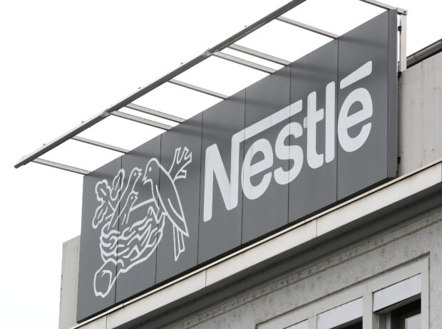 Nestle logo at its plant in Switzerland