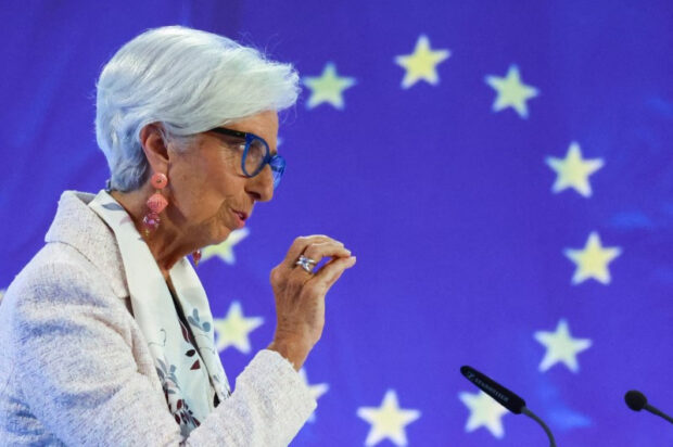 ECB President Christine Lagarde in a media briefing